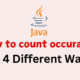 How to count occurrences in java