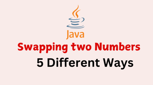 swapping two number in java