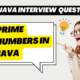 find prime Numbers in Java